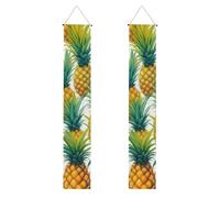 Bannière de porche exotique avec imprimé ananas tropicaux 2025, décorations de félicitations, fournitures de fête, panneau de porche
