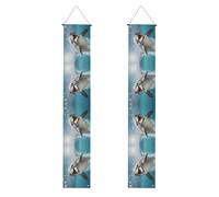 Bannière de porche humoristique avec imprimé dauphin 2025, décorations de félicitations, fournitures de fête, panneau de porche