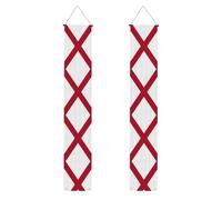 Bannière de porche imprimée drapeau de l'État de l'Alabama 2025, décorations de félicitations, fournitures de fête, panneau de porche