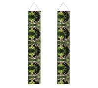 Bannière de porche imprimée furet de recherche de diplôme - Décorations de fête polyvalentes et durables, parfaites pour porte d'entrée, terrasse et mur