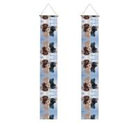 Bannière de porche imprimée labrador retrievers - Décorations de fête polyvalentes et durables, parfaites pour porte d'entrée, terrasse et mur