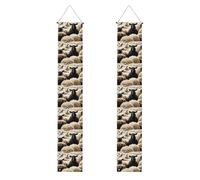 Bannière de porche imprimée moutons et agneaux, bannière extérieure, décorations de Thanksgiving, pour toutes les célébrations