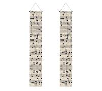 Bannière de porche imprimée notes de musique - Robuste, lavable et réutilisable - Décoration de remise de diplôme pour fêtes, cérémonies, portes d'entrée, style 1975