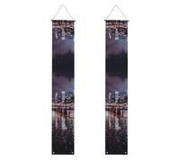 Bannière de porche imprimée pont de Brooklyn, bannière extérieure, décorations de Thanksgiving, pour toutes les célébrations