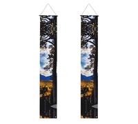 Bannière de porche imprimée Rocky Mountains, bannière extérieure, décorations de Thanksgiving, pour toutes les célébrations