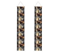 Bannière de porche imprimée taxi couleur Londres, décoration de festival, bannière de porche de bienvenue pour remise de diplôme