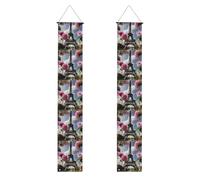 Bannière de porche imprimée Tour Eiffel de Paris, bannière extérieure, décorations de Thanksgiving, pour toutes les célébrations