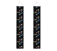 Bannière de porche pour remise de diplôme BROLEO Freely Flying Butterfly Prints Décoration de porte, pour extérieur et intérieur, cour, fête, 30,5 x 180,3 cm