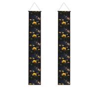 Bannière de porche pour remise de diplôme WHJSHOP Beau motif roses jaunes Décoration de porte, pour extérieur et intérieur, cour, fête, 30,5 x 180,3 cm