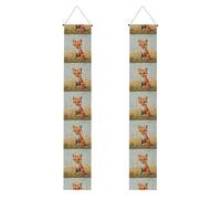 Bannière de porche pour remise de diplôme YYHHAOFA Little Fox in the field - Bannière décorative pour extérieur et intérieur - 30,5 x 180,3 cm
