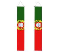 Bannière de porche réutilisable avec impression drapeau portugais 2025 Système de suspension facile