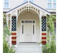Bannière de porche verticale à suspendre - Drapeau américain vintage des États-Unis - Panneau de porte d'entrée - Bannière de fête - Bannière de fête saisonnière pour extérieur, vacances, mariage