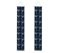 Bannière de porche WHJSHOP transparente avec motif méduse pour remise de diplôme, pour extérieur et intérieur, cour, fête, 30,5 x 180,3 cm