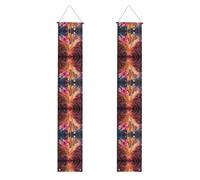Bannière de porche WZYWHJ A beautiful night sky with twinkling printing Decor Wall Hanging Banner Door Sign for Outdoor Indoor Yard Party 30,5 x 180,3 cm
