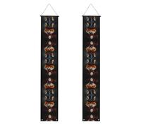 Bannière de porche « WZYWHJ A furet in a top hat » - Décoration murale à suspendre - Pour extérieur et intérieur - 30,5 x 180,3 cm