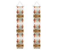 Bannière de porche WZYWHJ Alpagas under the Redwood Trees Impression Décor Mural Bannière Panneau de Porte pour Extérieur Intérieur Yard Party 30,5 x 180,3 cm