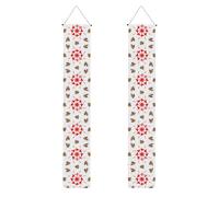 Bannière de porche WZYWHJ avec rotation à huit sens - Décoration murale à suspendre - Pour extérieur et intérieur - Fête de cour - 30,5 x 180,3 cm