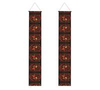 Bannière de porche WZYWHJ avec symboles de salsa mexicaine imprimés, décoration murale, bannière de porte, pour extérieur et intérieur, cour, fête, 30,5 x 180,3 cm