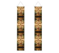 Bannière de porche WZYWHJ Bunny sur carrousel - Décoration murale à suspendre - Pour extérieur et intérieur - 30,5 x 180,3 cm