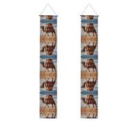 Bannière de porche WZYWHJ Camel portant des bagages, décoration murale, bannière de porte, pour extérieur et intérieur, cour, fête, 30,5 x 180,3 cm