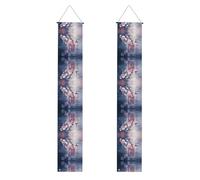 Bannière de porche WZYWHJ Cherry Blossoms In The Water Printing Decor Wall Hanging Banner Door Sign, pour extérieur et intérieur, cour, fête, 30,5 x 180,3 cm