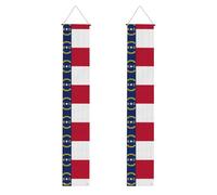 Bannière de porche WZYWHJ du Dakota du Nord - Décoration murale à suspendre - Pour extérieur et intérieur - 30,5 x 180,3 cm