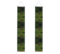 Bannière de porche WZYWHJ Insectes sur des feuilles - Décoration murale à suspendre - Pour extérieur et intérieur - 30,5 x 180,3 cm