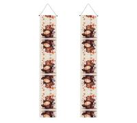 Bannière de porche « WZYWHJ Little Bear » jouant de la batterie - Décoration murale à suspendre - Pour extérieur et intérieur - 30,5 x 180,3 cm