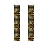 Bannière de porche WZYWHJ Little Fourmi et Papillon, Décoration murale à suspendre, pour extérieur et intérieur, cour, fête, 30,5 x 180,3 cm