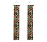 Bannière de porche « WZYWHJ Little Rabbit under the morning glory » - Décoration murale à suspendre - Pour extérieur et intérieur - 30,5 x 180,3 cm