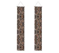 Bannière de porche WZYWHJ Pebbles in the Beach Prints Decor Wall Hanging Banner Door Sign for Outdoor Indoor Yard Party 30,5 x 180,3 cm