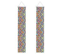 Bannière de porche WZYWHJ pour sensibilisation à l'autisme - Motif cœur - Décoration murale - Pour extérieur et intérieur - 30,5 x 180,3 cm