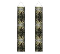 Bannière de porche WZYWHJ Singe assis sur un arbre - Décoration murale à suspendre - Pour extérieur et intérieur - 30,5 x 180,3 cm