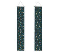 Bannière de porche WZYWHJ stars et Happy Fathers Day Décoration murale à suspendre pour extérieur intérieur cour fête 30,5 x 180,3 cm