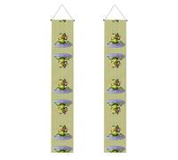 Bannière de porche WZYWHJ The Funny Frog doing Yoga - Décoration murale à suspendre - Pour extérieur et intérieur - 30,5 x 180,3 cm