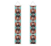 Bannière de porche WZYWHJ The Silent Monkey Prints Décoration murale à suspendre pour extérieur intérieur cour fête 30,5 x 180,3 cm