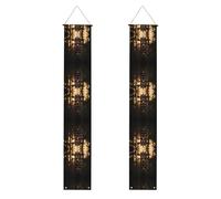Bannière de porche WZYWHJ Totem tribal en bois imprimé décoration murale bannière panneau de porte, pour extérieur et intérieur, cour, fête, 30,5 x 180,3 cm