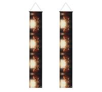 Bannière de porche WZYWHJ vintage avec imprimé guitare - Décoration murale - Pour extérieur et intérieur - 30,5 x 180,3 cm