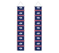 Bannière de porche WZYWHJ Wyoming avec drapeau de l'État du Wyoming - Décoration murale - Pour extérieur et intérieur - 30,5 x 180,3 cm