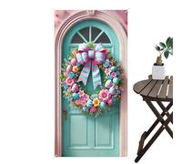 Bannière de porte - 90 x 180 cm - Étanche - Décoration de printemps - lapin - Décoration d'intérieur - Pour bureau, salle de erme, entrée, jardin, fête du printemps