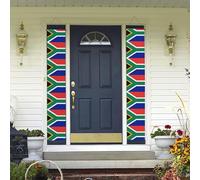 Bannière de porte à suspendre avec drapeau de l'Afrique du Sud - Bannière de porche de bienvenue pour fête d'anniversaire - Bannière de fond photo - Panneau de porte d'entrée pour cour intérieure et