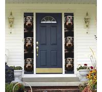 Bannière de porte à suspendre avec teckel - Bannière de porche - Bannière de porte d'entrée pour cour intérieure et extérieure