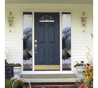 Bannière de porte à suspendre colombes pour le printemps et l'été - Bannière de fête d'anniversaire - Bannière de fond photo - Panneau de porte d'entrée pour cour intérieure et extérieure