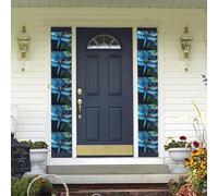 Bannière de porte à suspendre motif libellule bleue pour le printemps et l'été - Bannière de porte d'entrée pour cour intérieure et extérieure