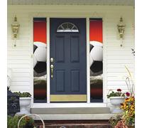 Bannière de porte à suspendre pour fond ballon de football - Bannière de porche de bienvenue pour fête d'anniversaire - Bannière de fond photo - Panneau de porte d'entrée pour cour intérieure et