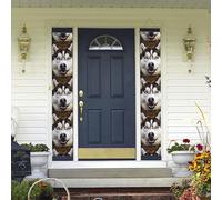 Bannière de porte à suspendre Stupid Husky Dog Spring Summer Welcome Porche Bannière Happy Birthday Party Bannière de fond photo Panneau de porte d'entrée pour cour intérieure et extérieure