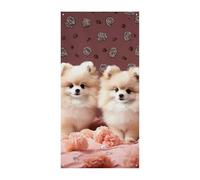 Bannière de porte avec inscription « Pomeranians Puppies And Point » - 177,8 x 90,9 cm