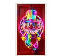 Bannière de porte de carnaval - 35 pouces, impression photo de dessin animé, couverture de porte de vacances colorée, tissu décoratif vibrant, décoration intérieure et extérieure amusante | Parfait po