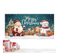 Bannière de porte de garage de Noël, grande décoration extérieure de 4,3 x 1,8 m, enveloppe festive pour fête, porche, cour, mur, maison, patio ou bureau, décoration de maison de Noël réutilisa