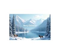 Bannière de porte de garage extérieure Grande décoration de Noël Couverture de porte Porte de garage extérieure saisonnière Mur de maison (A, 480x210cm)